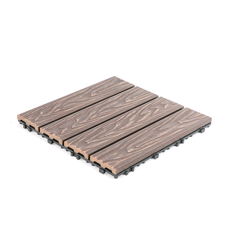 Wood Grain WPC Interlocking Deck Flis for hagebalkonger